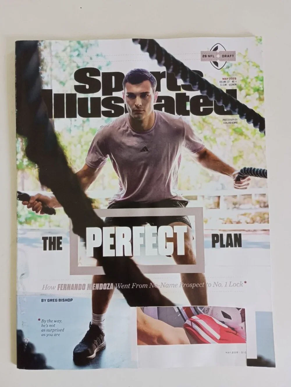 Sports Illustrated and Esquire magazines featuring Fernando Mendoza 2 magazines